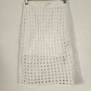 BR white see-through skirt size 0P